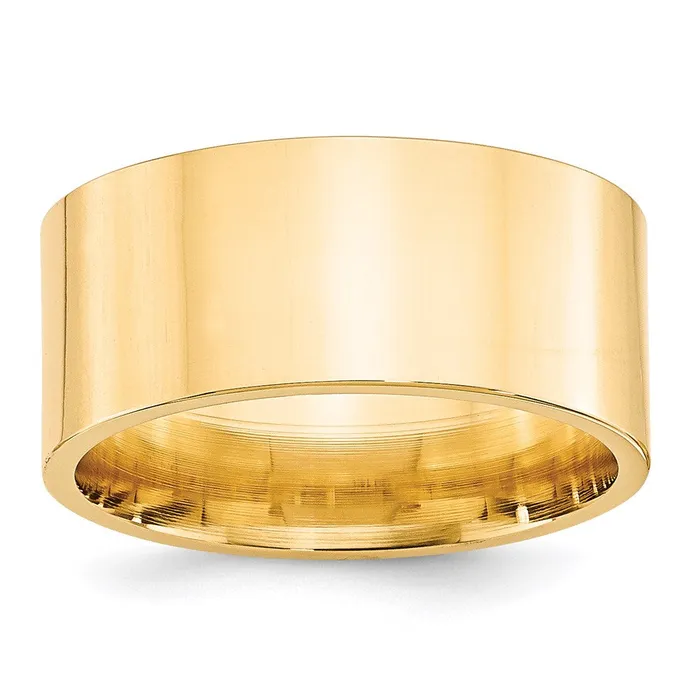 Goldia Solid 10K Yellow Gold 10mm Standard Flat Comfort Fit MensWomens Wedding Band Ring Size 12 Rings Goldia Solid 10K Yellow Gold 10mm Standard Flat Comfort Fit MensWomens Wedding Band Ring Size 12 Rings