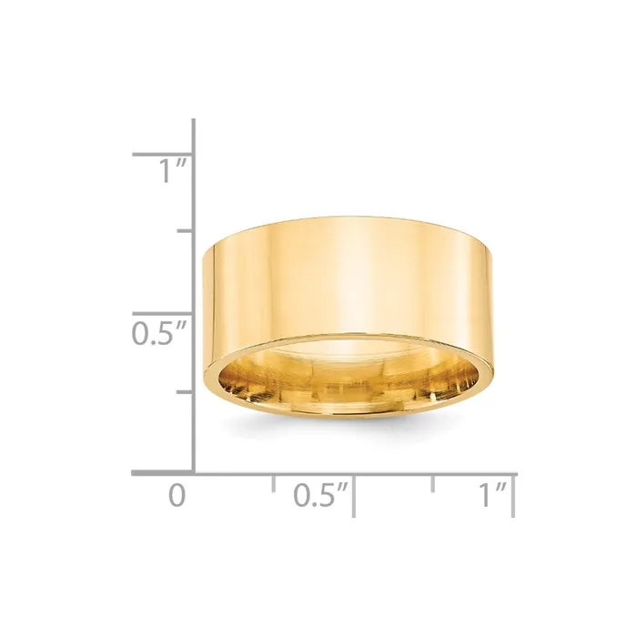 Goldia Solid 10K Yellow Gold 10mm Standard Flat Comfort Fit MensWomens Wedding Band Ring Size 12 Rings Goldia Solid 10K Yellow Gold 10mm Standard Flat Comfort Fit MensWomens Wedding Band Ring Size 12 Rings