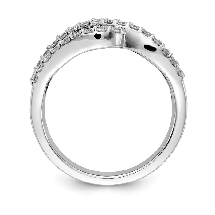 Goldia Solid 14k White Gold Simulated Ruby CZ Ring Rings