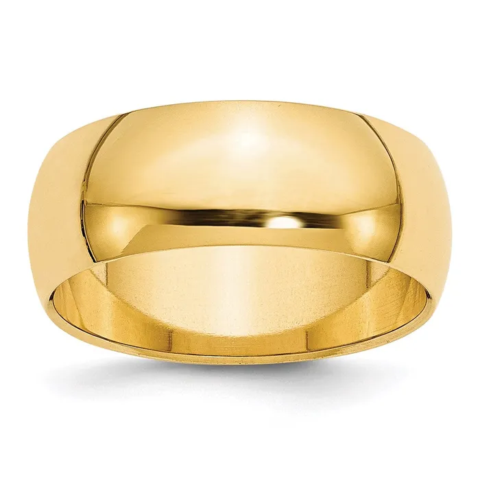 Goldia Solid 18K Yellow Gold 8mm HalfRound Wedding MensWomens Wedding Band Ring Size 45 Rings Goldia Solid 18K Yellow Gold 8mm HalfRound Wedding MensWomens Wedding Band Ring Size 45 Rings
