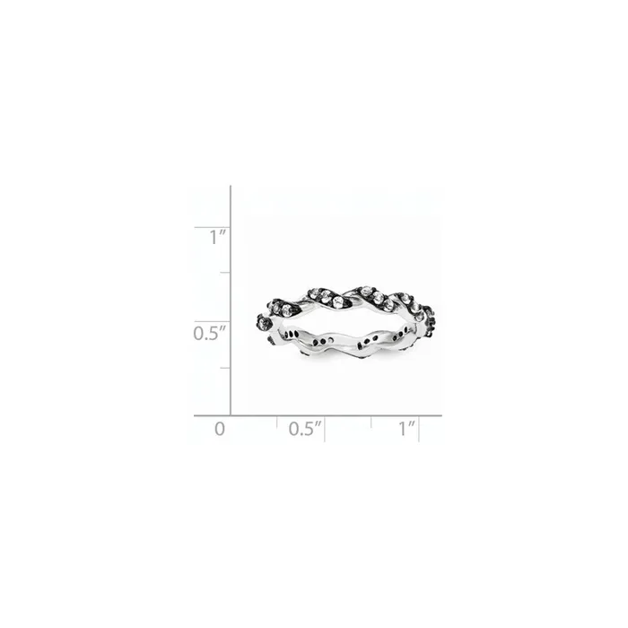Goldia Sterling Silver White Topaz Eternity Ring Rings