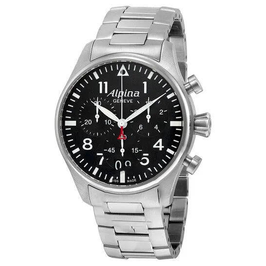 JMS always Bracelets Original Alpina Startimer Black Dial Stainless Steel Bracelet Mens Watch AL372B4S6B JMS always Bracelets Original Alpina Startimer Black Dial Stainless Steel Bracelet Mens Watch AL372B4S6B