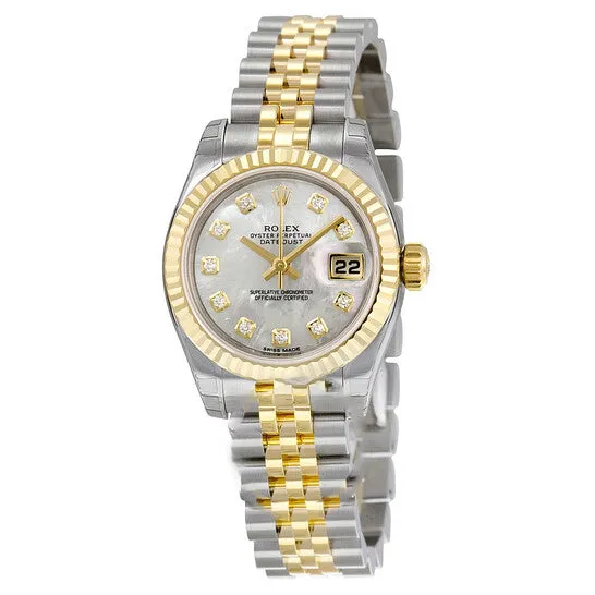 JMS always Bracelets Original Rolex Lady Datejust 26 Mother of Pearl With 10 Dial Stainless Steel and 18K Yellow Gold Jubilee Bracelet Automatic Watch 179173MDJ JMS always Bracelets Original Rolex Lady Datejust 26 Mother of Pearl With 10 Dial Stainless Steel and 18K Yellow Gold Jubilee Bracelet Automatic Watch 179173MDJ