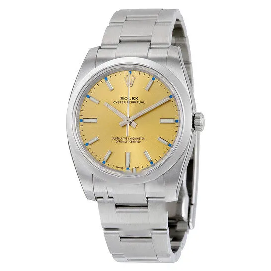 JMS always Bracelets Original Rolex Oyster Perpetual 34 Champagne Dial Stainless Steel Bracelet Automatic Mens Watch 114200CSO JMS always Bracelets Original Rolex Oyster Perpetual 34 Champagne Dial Stainless Steel Bracelet Automatic Mens Watch 114200CSO