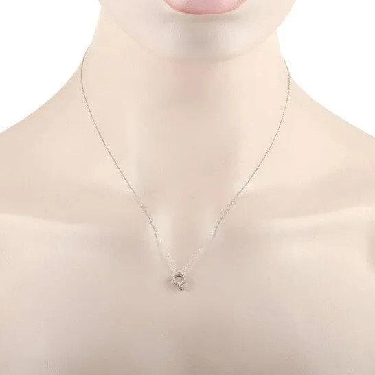 JMS always Necklaces Original LB Exclusive 14K White Gold 010 ct Diamond Initial x2018 Q x2019 Necklace JMS always Necklaces Original LB Exclusive 14K White Gold 010 ct Diamond Initial x2018 Q x2019 Necklace