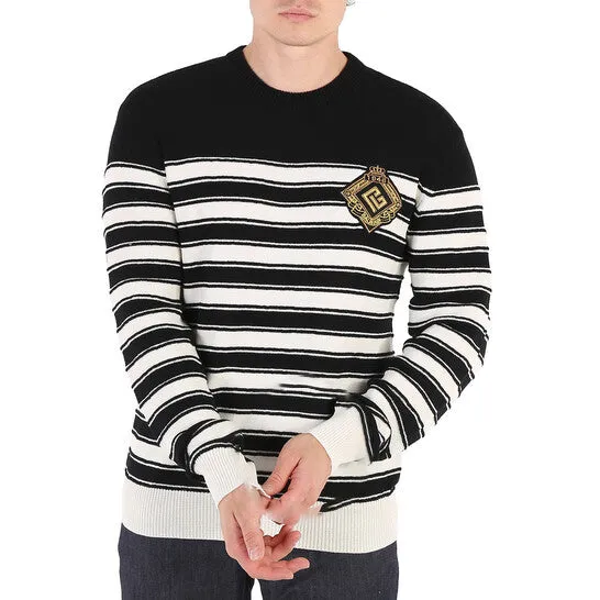JMS always Original Balmain Mens Stripped Knitted Sailor Jumper Rings