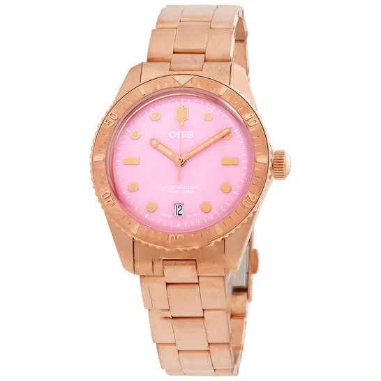 JMS always Original Oris Divers SixtyFive Bronze Automatic Pink Dial Unisex Watch 01 733 7771 315807 8 19 15 Watches JMS always Original Oris Divers SixtyFive Bronze Automatic Pink Dial Unisex Watch 01 733 7771 315807 8 19 15 Watches