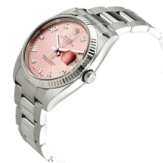 JMS always Original Rolex Oyster Perpetual Date 34 Pink Dial Stainless Steel Bracelet Automatic Mens Watch 115234PADO Bracelets JMS always Original Rolex Oyster Perpetual Date 34 Pink Dial Stainless Steel Bracelet Automatic Mens Watch 115234PADO Bracelets