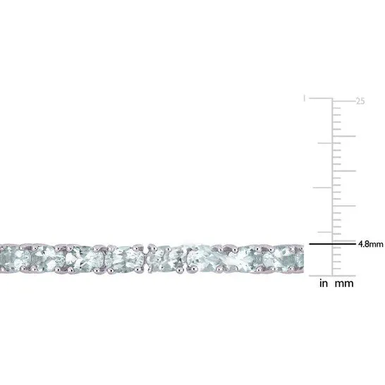 JMS always Rings Original AMOUR 6 13 CT TGW Aquamarine Bangle In Sterling Silver JMS always Rings Original AMOUR 6 13 CT TGW Aquamarine Bangle In Sterling Silver