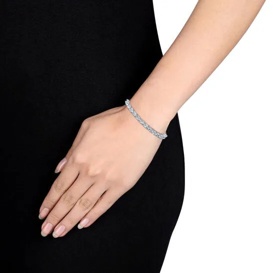 JMS always Rings Original AMOUR 6 13 CT TGW Aquamarine Bangle In Sterling Silver JMS always Rings Original AMOUR 6 13 CT TGW Aquamarine Bangle In Sterling Silver