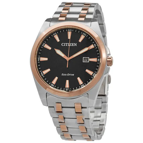 JMS always Rings Original Citizen Peyten EcoDrive Black Dial Twotone Mens Watch BM753653X JMS always Rings Original Citizen Peyten EcoDrive Black Dial Twotone Mens Watch BM753653X