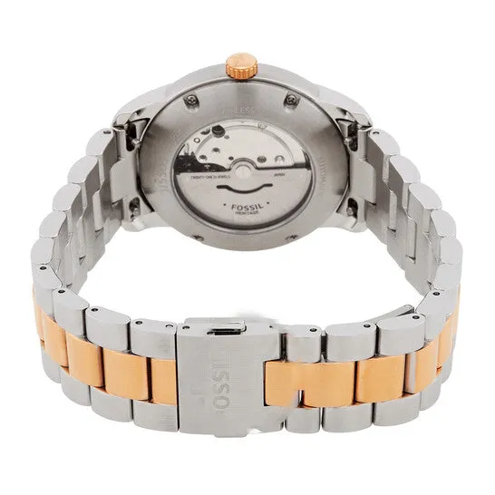JMS always Rings Original Fossil Heritage Automatic Silver Dial TwoTone Unisex Watch ME3227 JMS always Rings Original Fossil Heritage Automatic Silver Dial TwoTone Unisex Watch ME3227