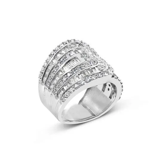 Original Haus of Brilliance 10K White Gold 2 12 Cttw Round and BaguetteCut Diamond MultiRow Bypass Ring JK Color I2I3 Clarity JMS always Rings Original Haus of Brilliance 10K White Gold 2 12 Cttw Round and BaguetteCut Diamond MultiRow Bypass Ring JK Color I2I3 Clarity JMS always Rings