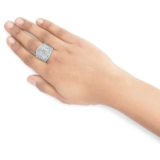 Original Haus of Brilliance 10K White Gold 2 12 Cttw Round and BaguetteCut Diamond MultiRow Bypass Ring JK Color I2I3 Clarity JMS always Rings Original Haus of Brilliance 10K White Gold 2 12 Cttw Round and BaguetteCut Diamond MultiRow Bypass Ring JK Color I2I3 Clarity JMS always Rings