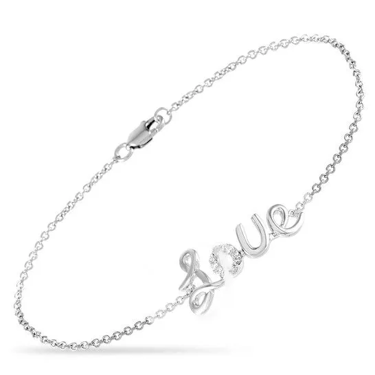 Original LB Exclusive 14K White Gold 010 ct Diamond Love Bracelet JMS always Bracelets Original LB Exclusive 14K White Gold 010 ct Diamond Love Bracelet JMS always Bracelets
