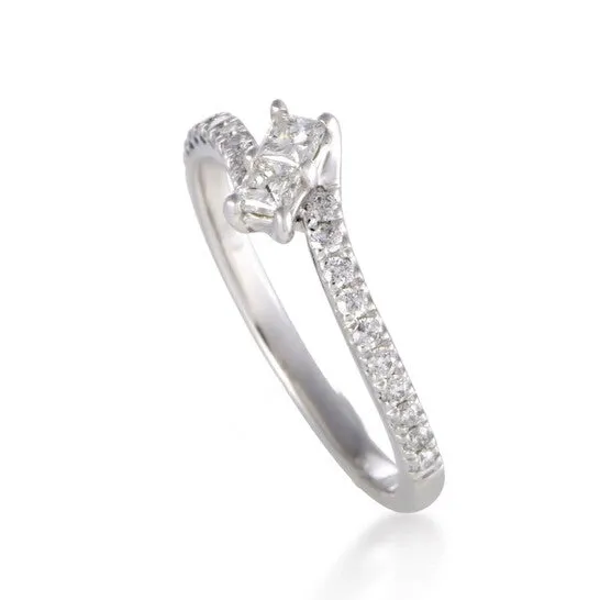 Original LB Exclusive 14K White Gold 050 ct Diamond Curved Engagement Ring JMS always Rings Original LB Exclusive 14K White Gold 050 ct Diamond Curved Engagement Ring JMS always Rings