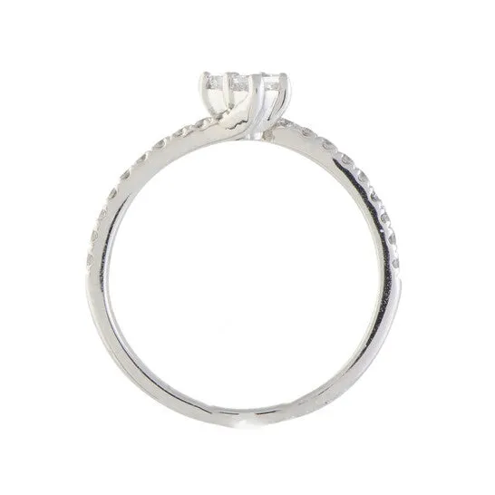 Original LB Exclusive 14K White Gold 050 ct Diamond Curved Engagement Ring JMS always Rings Original LB Exclusive 14K White Gold 050 ct Diamond Curved Engagement Ring JMS always Rings