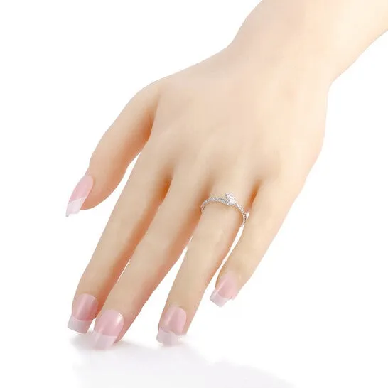 Original LB Exclusive 14K White Gold 050 ct Diamond Curved Engagement Ring JMS always Rings Original LB Exclusive 14K White Gold 050 ct Diamond Curved Engagement Ring JMS always Rings