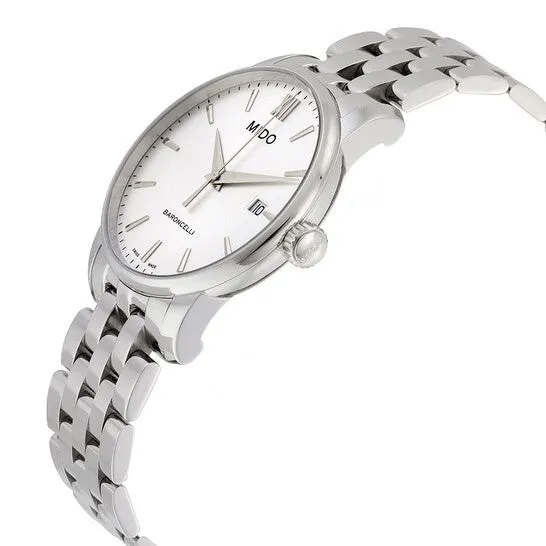 Original Mido Baroncelli Silver Dial Stainless Steel Mens Watch M0134101103100 JMS always Bracelets Original Mido Baroncelli Silver Dial Stainless Steel Mens Watch M0134101103100 JMS always Bracelets