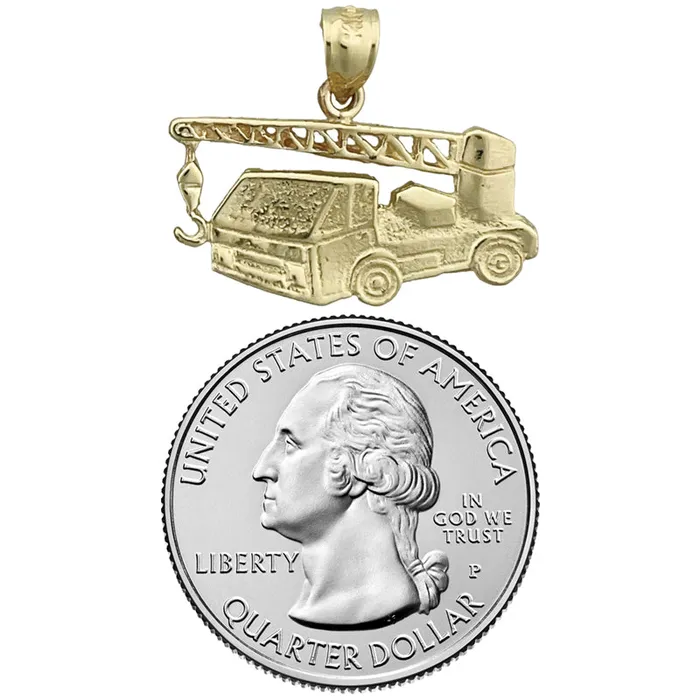 PreStyled Sets Goldia 14K Gold Truck Mounted Crane Pendant