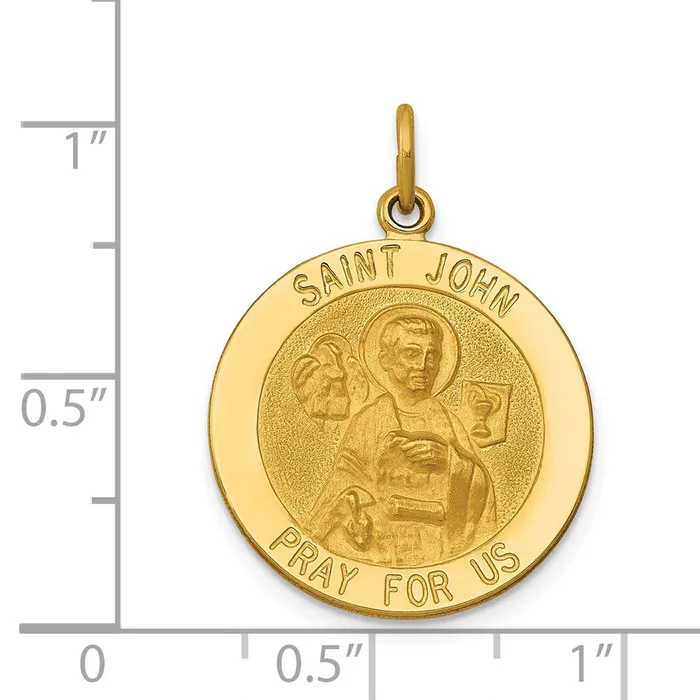 PreStyled Sets Goldia 14k Yellow Gold Saint John Medal Pendant