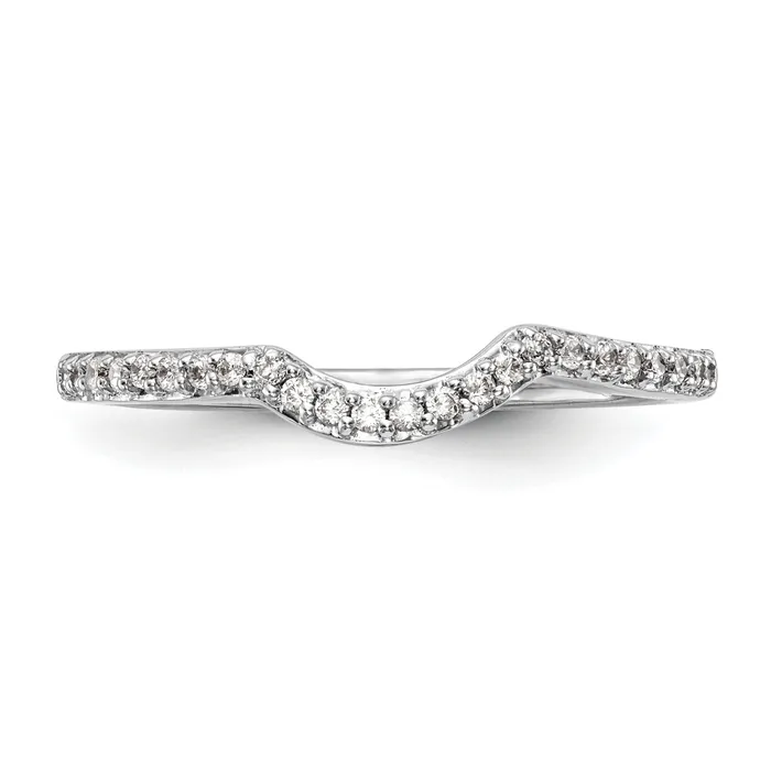 Rings 012ct CZ Solid Real 14k White Gold Wedding Wedding Band Ring Goldia