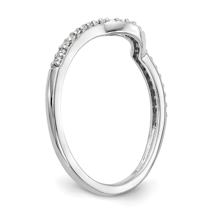 Rings 012ct CZ Solid Real 14k White Gold Wedding Wedding Band Ring Goldia
