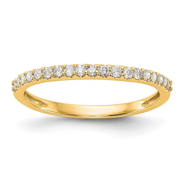 Rings 020ct CZ Solid Real 14K Yellow Gold Wedding Band Ring Goldia