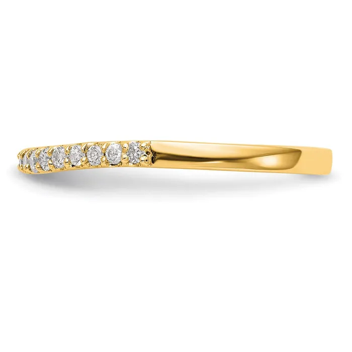 Rings 020ct CZ Solid Real 14K Yellow Gold Wedding Band Ring Goldia