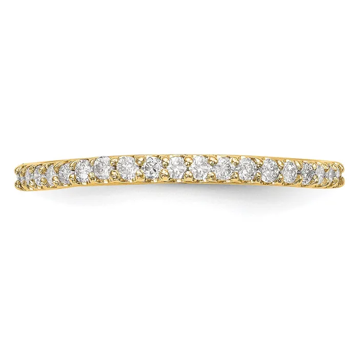 Rings 020ct CZ Solid Real 14K Yellow Gold Wedding Band Ring Goldia
