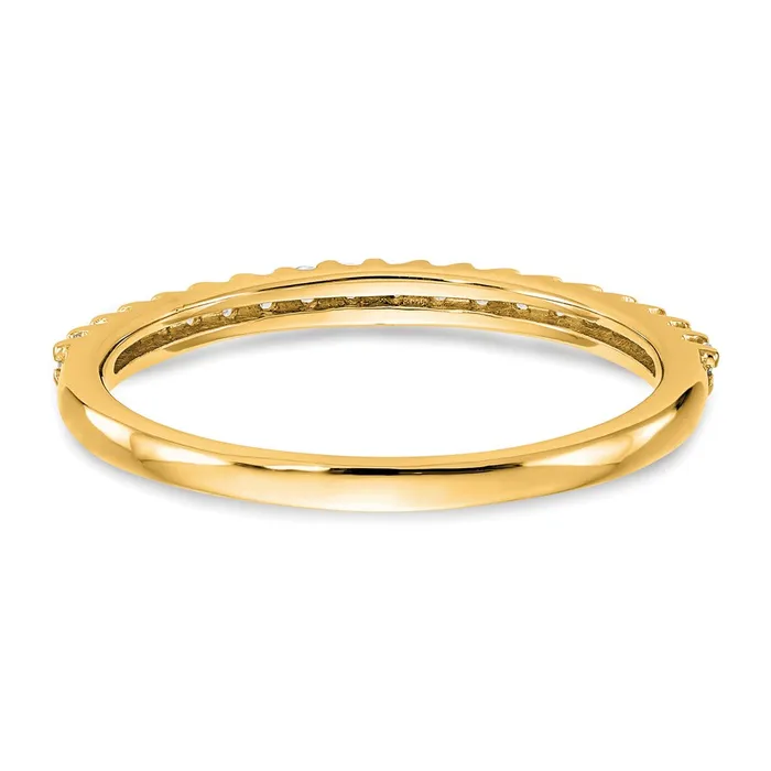 Rings 020ct CZ Solid Real 14K Yellow Gold Wedding Band Ring Goldia