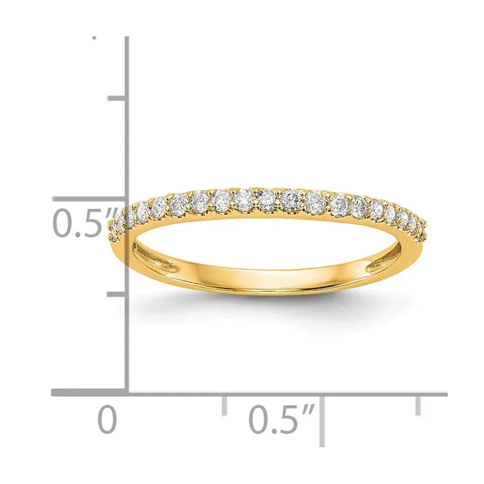 Rings 020ct CZ Solid Real 14K Yellow Gold Wedding Band Ring Goldia