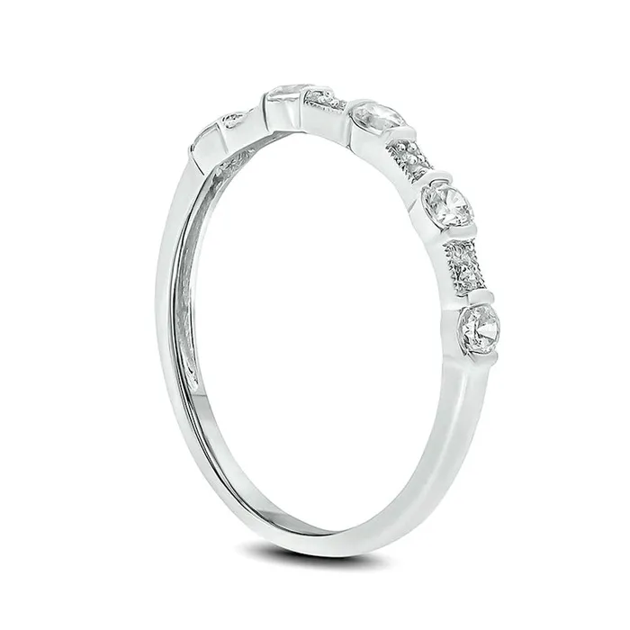 Rings 033 CT TW Natural Diamond Antique VintageStyle Stack Anniversary Band in Solid 10K White Gold Goldia Rings 033 CT TW Natural Diamond Antique VintageStyle Stack Anniversary Band in Solid 10K White Gold Goldia