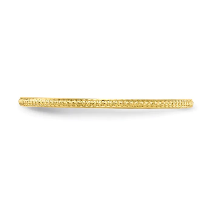Rings 10K Gold 12mm Bead Stackable Band Goldia