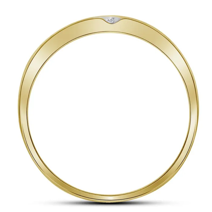 Rings 10k Yellow Gold Round Diamond Double Row Slender Wedding Band 18 Cttw gndatlanta Rings 10k Yellow Gold Round Diamond Double Row Slender Wedding Band 18 Cttw gndatlanta