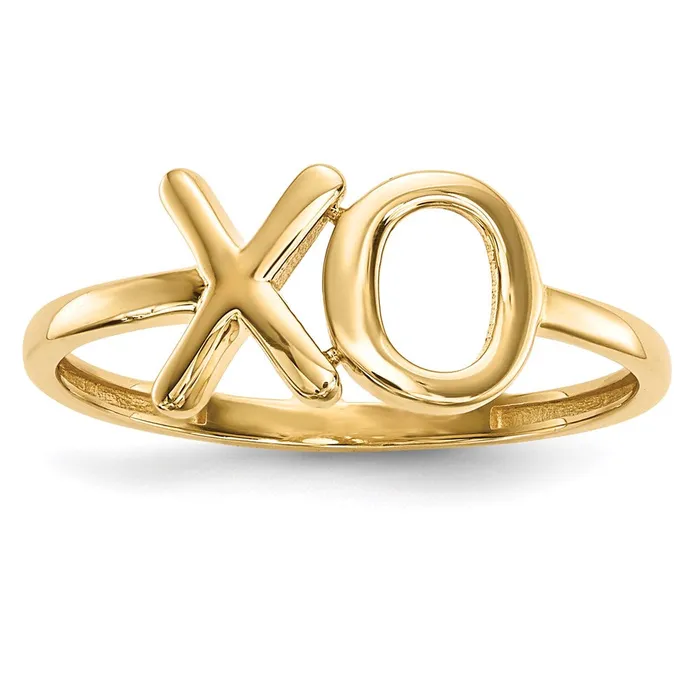 Rings 14k Gold Polished XO Ring Goldia