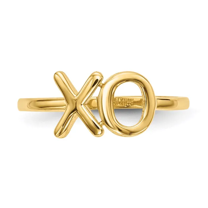 Rings 14k Gold Polished XO Ring Goldia