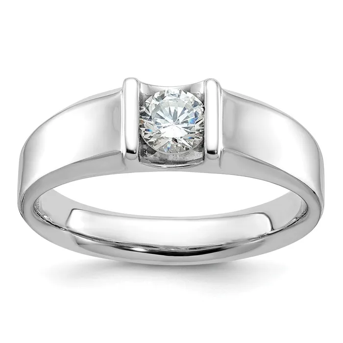 Rings 14k White Gold Mens 12 carat Diamond Complete Ring Goldia