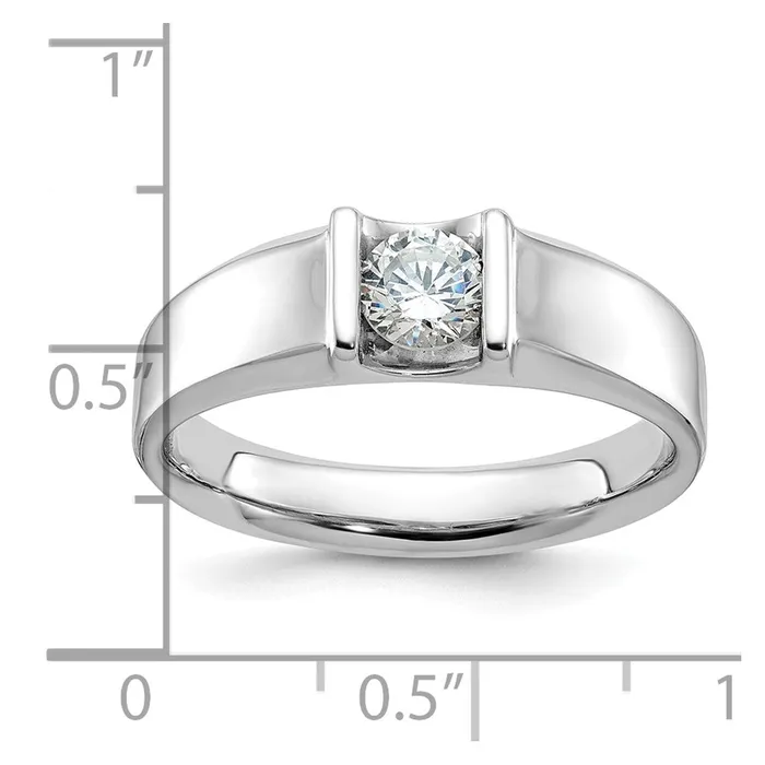 Rings 14k White Gold Mens 12 carat Diamond Complete Ring Goldia