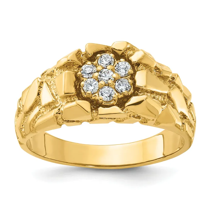 Rings 14k Yellow Gold 14 Ct Lab Grown Diamond VSSI G Mens Cluster Nugget Ring Goldia Rings 14k Yellow Gold 14 Ct Lab Grown Diamond VSSI G Mens Cluster Nugget Ring Goldia