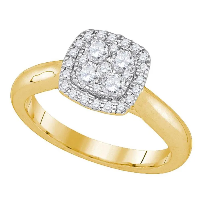 Rings 14k Yellow Gold Diamond Bridal Engagement Ring 12 Cttw gndatlanta Rings 14k Yellow Gold Diamond Bridal Engagement Ring 12 Cttw gndatlanta