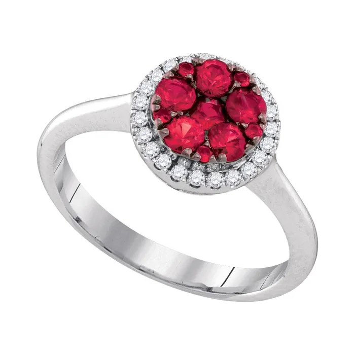 Rings gndatlanta 18CTWDiamond 12MINCT RUBY RING