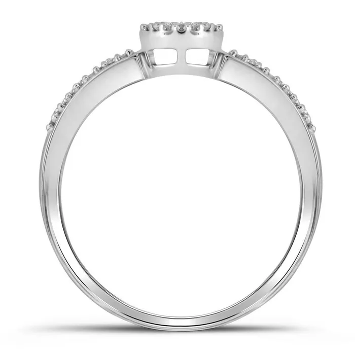Rings gndatlanta 14k White Gold Round Diamond Circle Cluster Ring 16 Cttw Rings gndatlanta 14k White Gold Round Diamond Circle Cluster Ring 16 Cttw