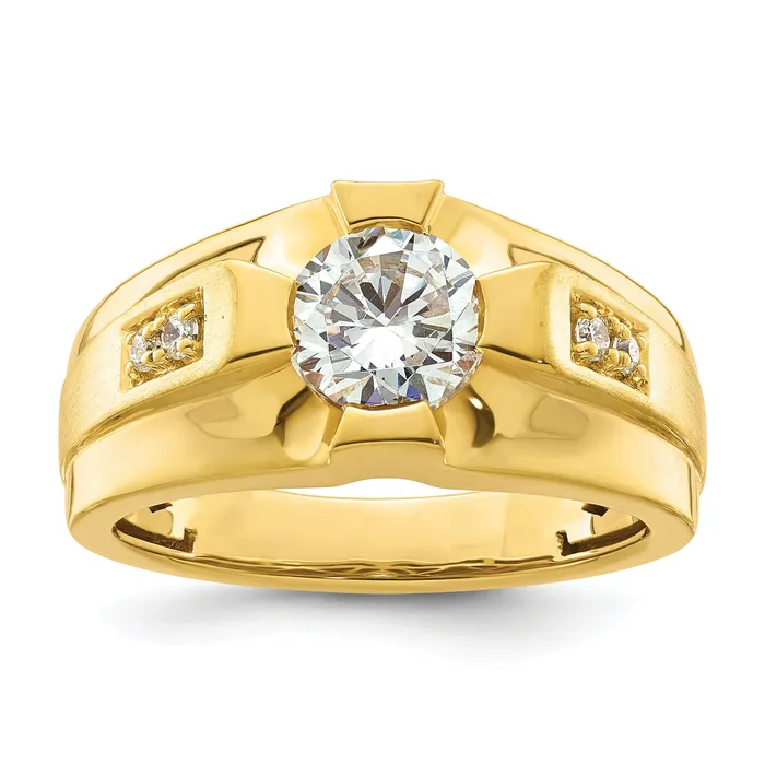 Rings Goldia 10k Yellow Gold 115 Ct Lab Grown Diamond VSSI G Mens Ring