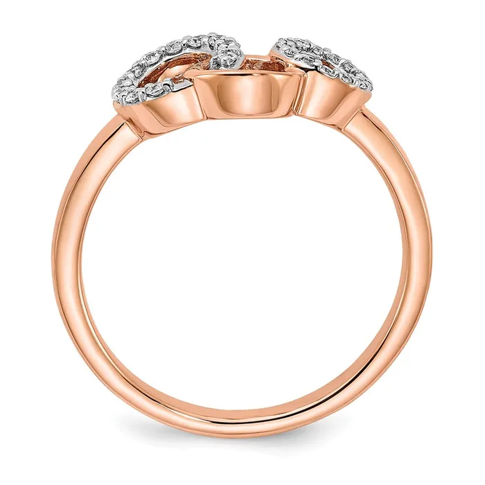 Rings Goldia 14k Rose Gold Real Diamond Circles Ring