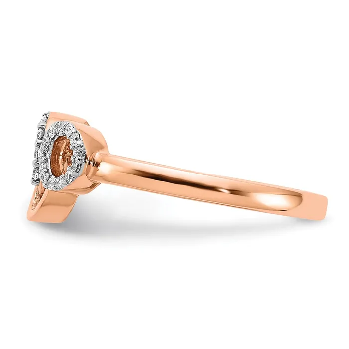 Rings Goldia 14k Rose Gold Real Diamond Circles Ring