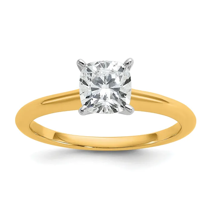 Rings Goldia 14k Twotone 1 Ct Lab Grown Diamond VSSI G Cushion Solitare Engagement Ring Rings Goldia 14k Twotone 1 Ct Lab Grown Diamond VSSI G Cushion Solitare Engagement Ring
