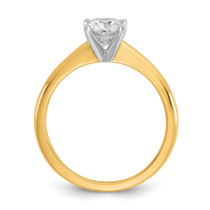 Rings Goldia 14k Twotone 1 Ct Lab Grown Diamond VSSI G Cushion Solitare Engagement Ring