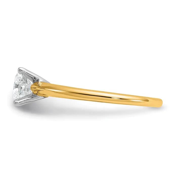 Rings Goldia 14k Twotone 1 Ct Lab Grown Diamond VSSI G Cushion Solitare Engagement Ring