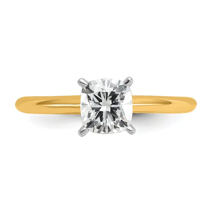 Rings Goldia 14k Twotone 1 Ct Lab Grown Diamond VSSI G Cushion Solitare Engagement Ring